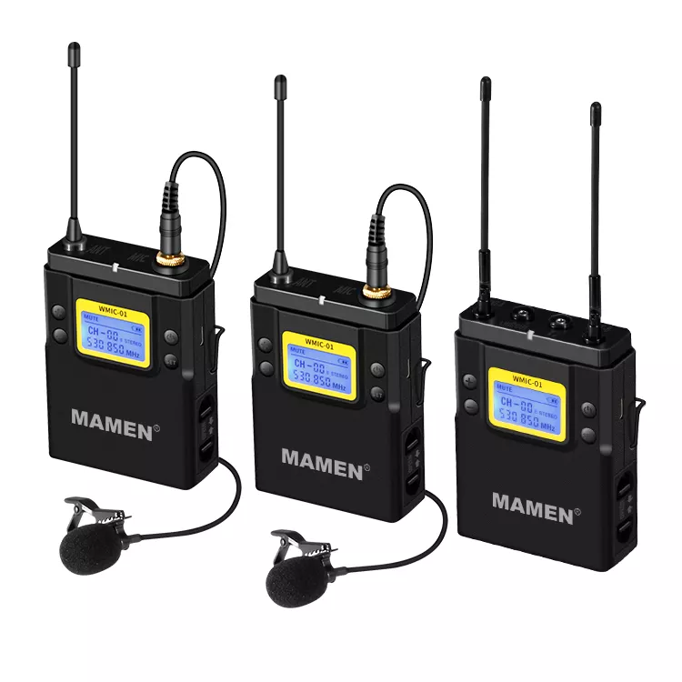 Mamen UHF shops Dual Channel Wireless Microphones