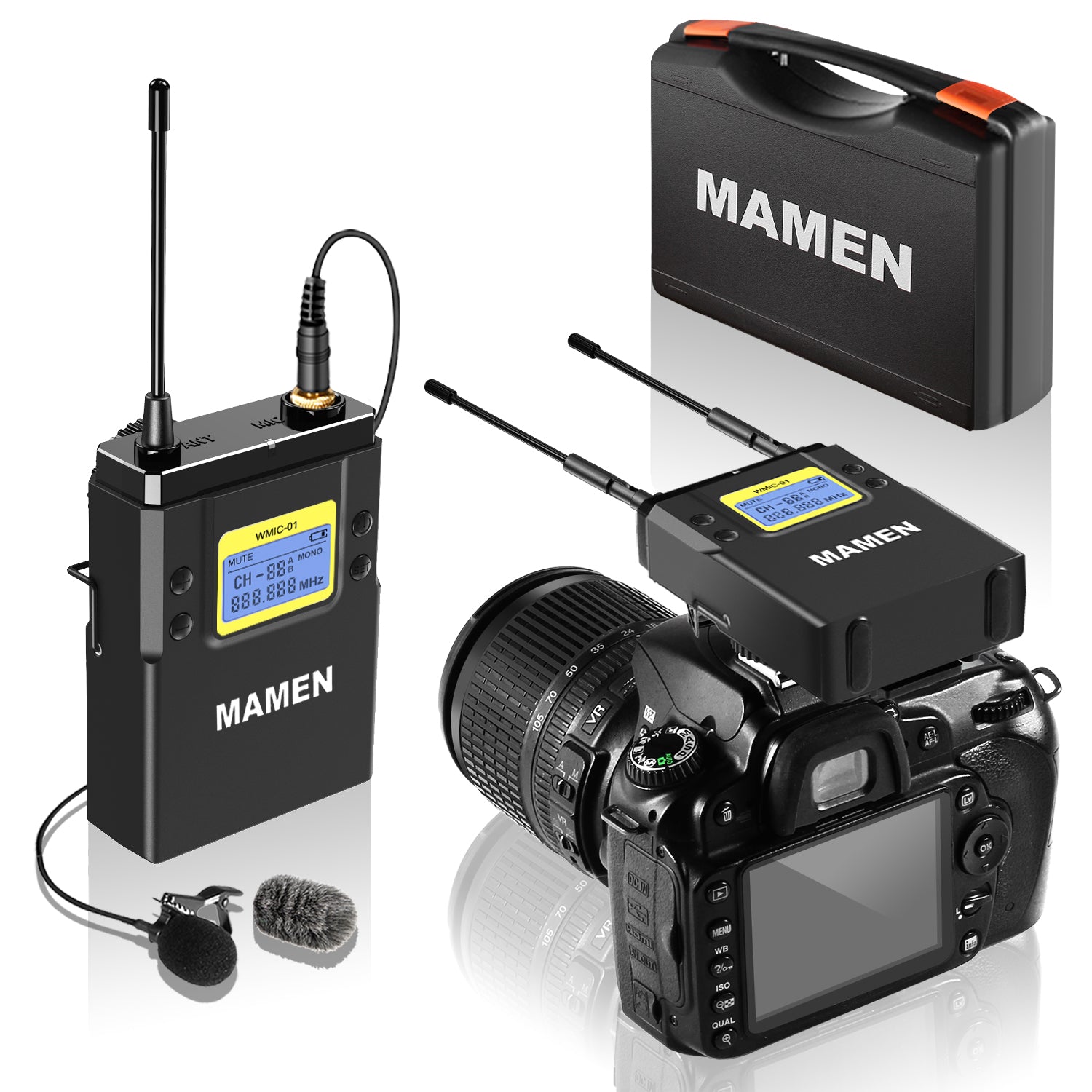 Mamen UHF shops Dual Channel Wireless Microphones